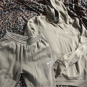 Nike Tan Hoodie and Joggers Set